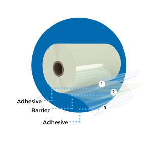 Three layer barrier film-technical film