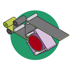 process-belt-calender-dry lamination process